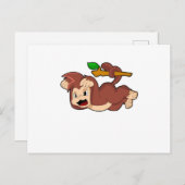 Roaring aap briefkaart (Voorkant / Achterkant)