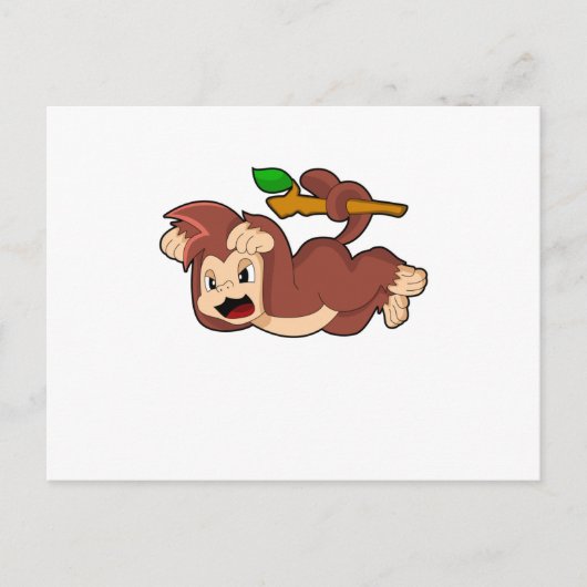 Roaring aap briefkaart (Voorkant)