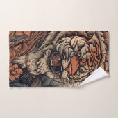 Roaring avec un tatouage de tigre étonnant couleur (Serviette à main)