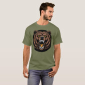 Roaring Bear Power Emblem T-shirt (Voorkant volledig)