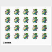 Roaring Dino : Fun Dinosaur Sticker Design" (Feuille)