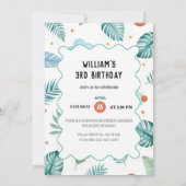 Roaring Dinosaur Birthday Kaart (Achterkant)