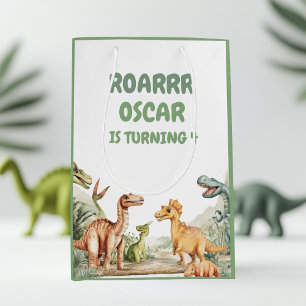 Roaring Dinosaur verjaardagsfeestje Medium Cadeauzakje