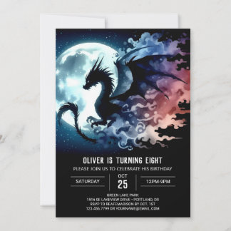 Roaring Dragon Birthday Printable Kaart