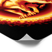 Roaring Fire Lion Poster (Hoek)