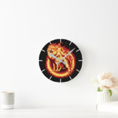 Roaring Fire Lion Ronde Klok (Huis)