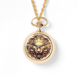 Roaring Gold Lion Head eWatch Horloge