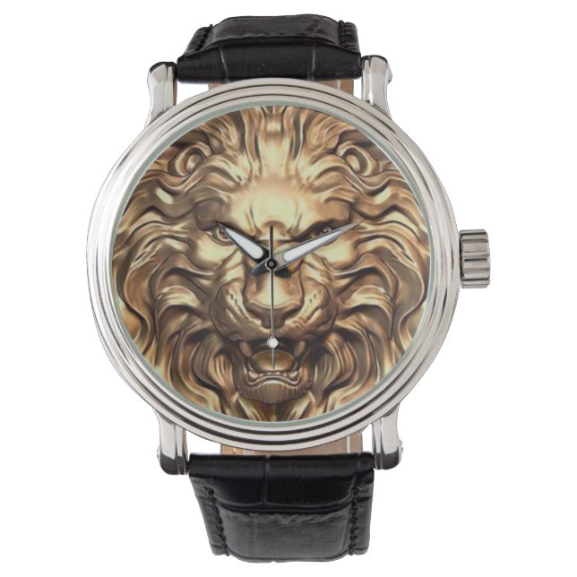 Roaring Gold Lion Head eWatch Horloge (Voorkant)