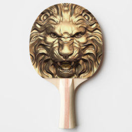 Roaring Gold Lion Head. Personaliseren Tafeltennisbatje