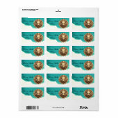 Roaring Gold Lion Hoofd van de speciale school Eti Etiket (Full Sheet)