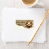 Roaring Gold Lion Hoofd van de speciale school Eti Etiket (Insitu)