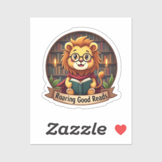 Roaring Good Reads - Schattige Lion Sticker