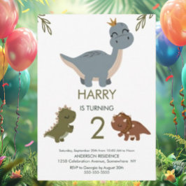 Roaring Good Time Boho Dinosaur Theme Kaart