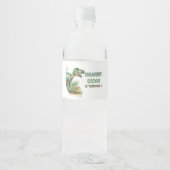 Roaring Good Time Dinosaur Party Waterfles Etiket (Voorkant)