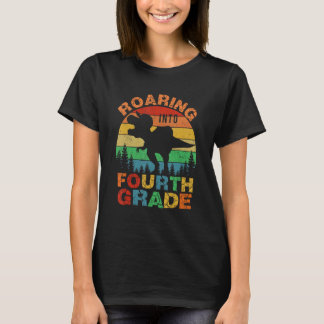 Roaring in 4e klas Dinosaurus Rex Terug naar Schoo T-shirt