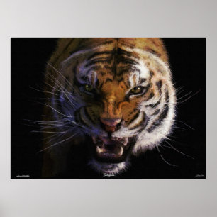 Roaring in het wild Poster van Bengal Tiger Fine A