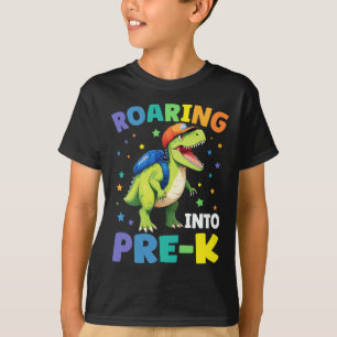 Roaring in pre-K dinosaurus T Rex terug naar schoo T-shirt