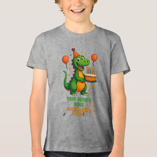 Roaring into 5 - Dino Verjaardag Ontwerp Tri-Blend Shirt