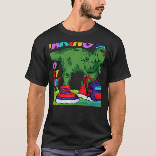 Roaring into First Grade Dinosaur Rex Back to Scho T-shirt (Voorkant)