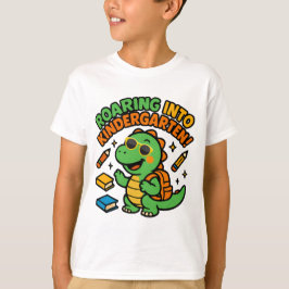 Roaring Into Kindergarten Dinosaur T-Shirt