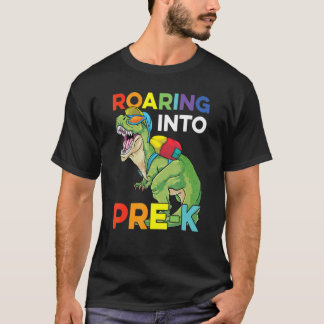 Roaring Into Pre K Back To School Dinosaur Kids Bo T-shirt