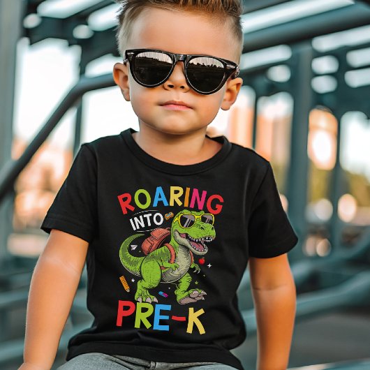 Roaring into Pre-K Dinosaur – Back to School T-shirt