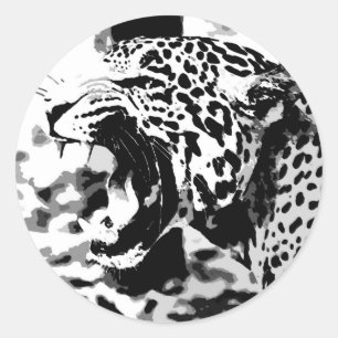 Roaring Jaguar Ronde Sticker