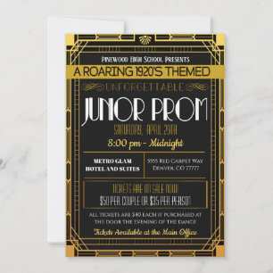 Roaring Junior Prom uit 1920 Kaart