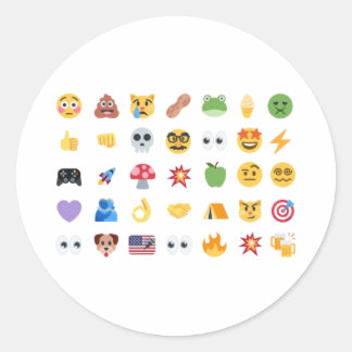 Roaring Kitty 35 Emoji Tijdlijn GME MOASS DFV meme Ronde Sticker