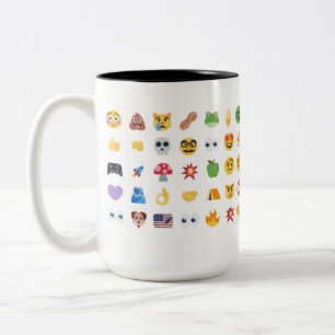 Roaring Kitty 35 Emoji Tijdlijn GME MOASS DFV meme Tweekleurige Koffiemok