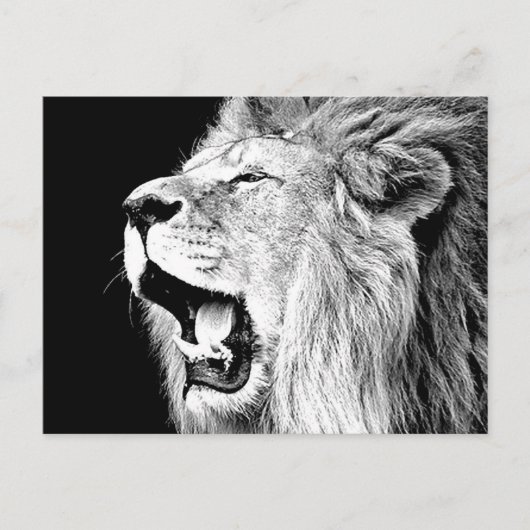 Roaring-leeuw Briefkaart (Voorkant)