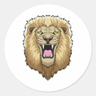 Roaring-leeuw Ronde Sticker