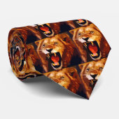 Roaring-leeuw Stropdas (Opgerold)