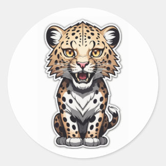 Roaring Leopard Sticker - Ontketen de wildernis