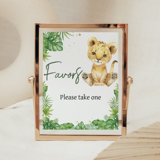 Roaring Lion Baby shower gunsten Poster