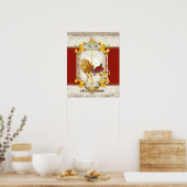 Roaring Lion Brass Ring, Circus Carrousel Poster (Keuken)