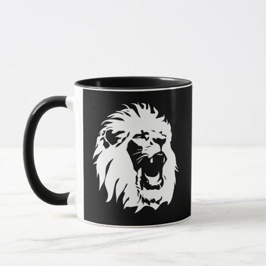 Roaring Lion Face Mok (Links)