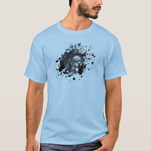 Roaring Lion Kies uw achtergrondkleur T-shirt (Voorkant)