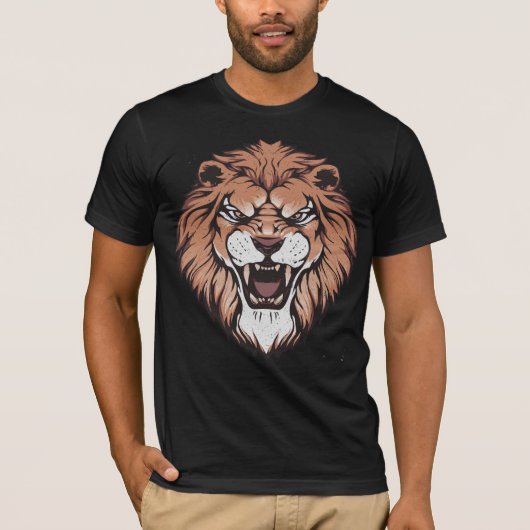 Roaring Lion Motivatie T-shirt voor mannen (Voorkant)