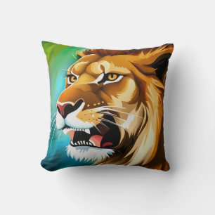 Roaring Lion Side Posed Portrait-57566 Kussen