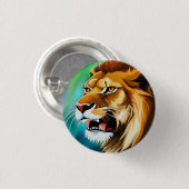 Roaring Lion Side Posed Portrait-57566 Ronde Button 3,2 Cm (Voorkant /achterkant)