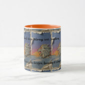 Roaring Lion Sunrise Papercut Mug (Centre)