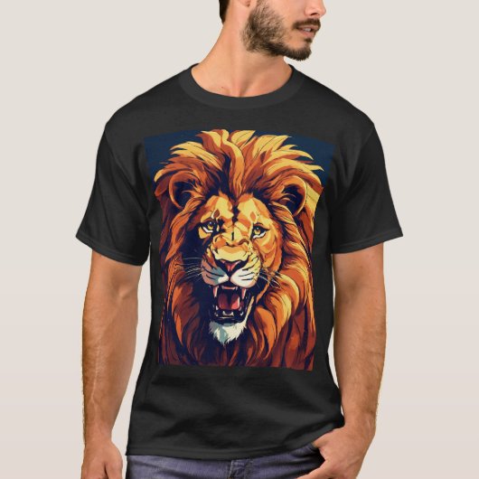 Roaring Lion T-Shirt - Mannen Dames & Kinder (Voorkant)