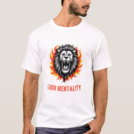 Roaring Majesty: Fierce Lion Scream Graphic Outfit T-shirt