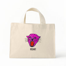 Roaring Panther Canvas tas – Bold Pop Art Style