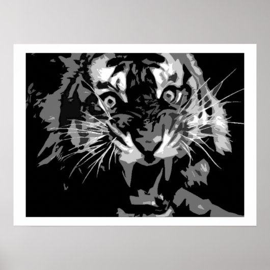 Roaring Poster tijger (Voorkant)
