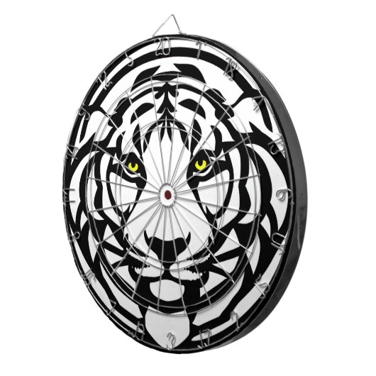 Roaring Precision: The Majestic Tiger Dartbord (Voorkant Rechts)