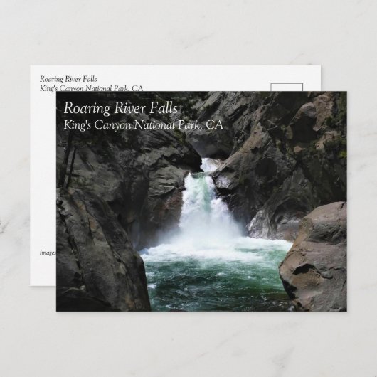 Roaring River Falls, King's Canyon, CA Carte posta (Devant / Derrière)