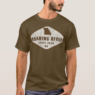 Roaring River State Park Missouri Tree Log textuur T-shirt