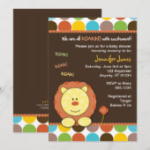 Roaring Stippen Baby shower Kaart (Voorkant / Achterkant)